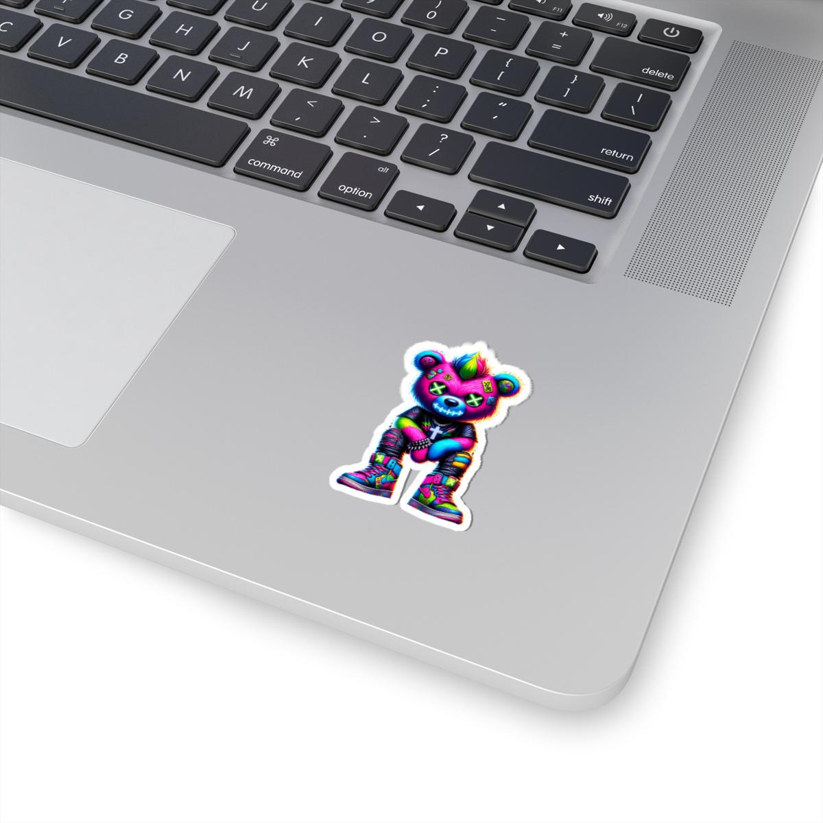 ColorFlow | Neon Rainbow Bear Vinyl Sticker | Graffiti Streetwear Gamer Sticker | Waterproof Glossy or Matte
