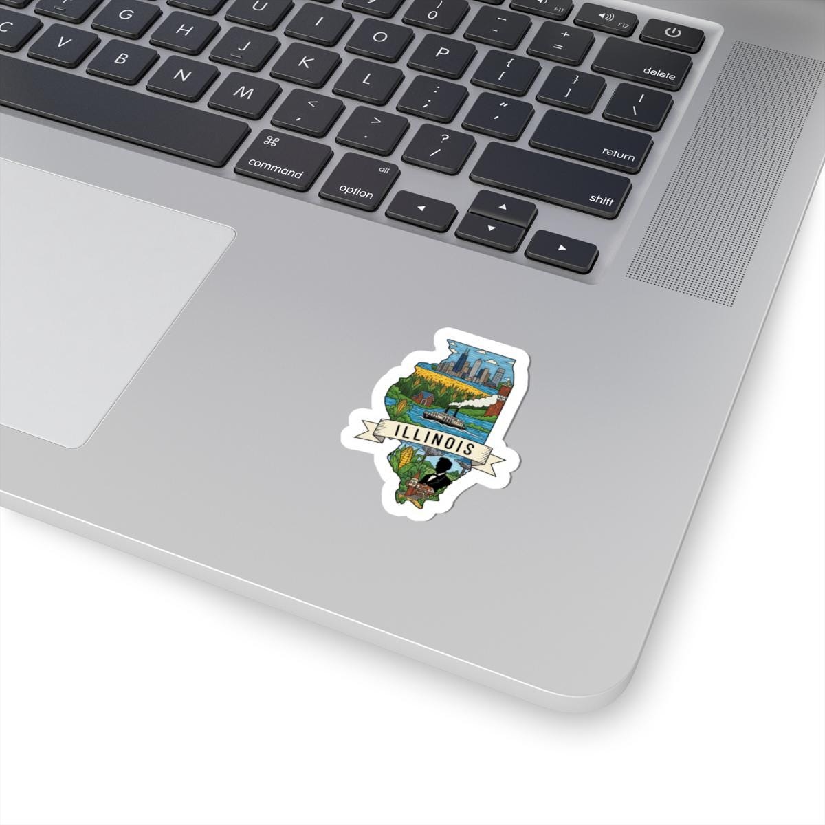 ColorFlow | Illinois Vinyl Sticker | State Decal | Waterproof Durable | Made in USA | Chicago Art | Laptop Water Bottle