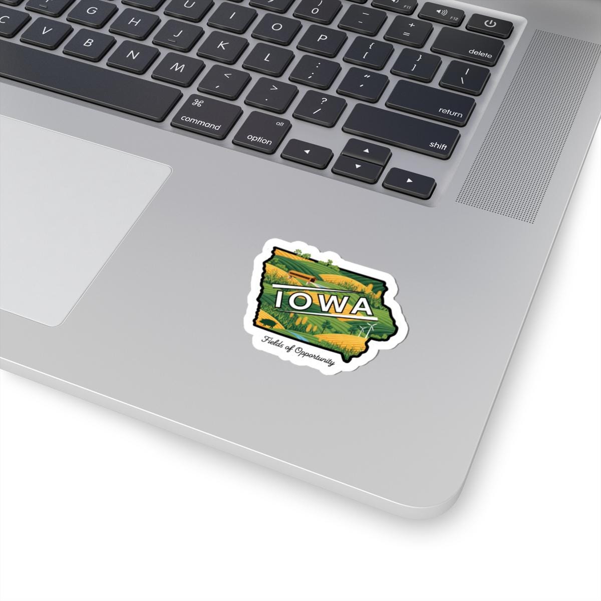ColorFlow | Iowa Vinyl Sticker | Fields of Opportunity Decal | Waterproof Durable | Made in USA | Farm Art | Laptop Water Bottle