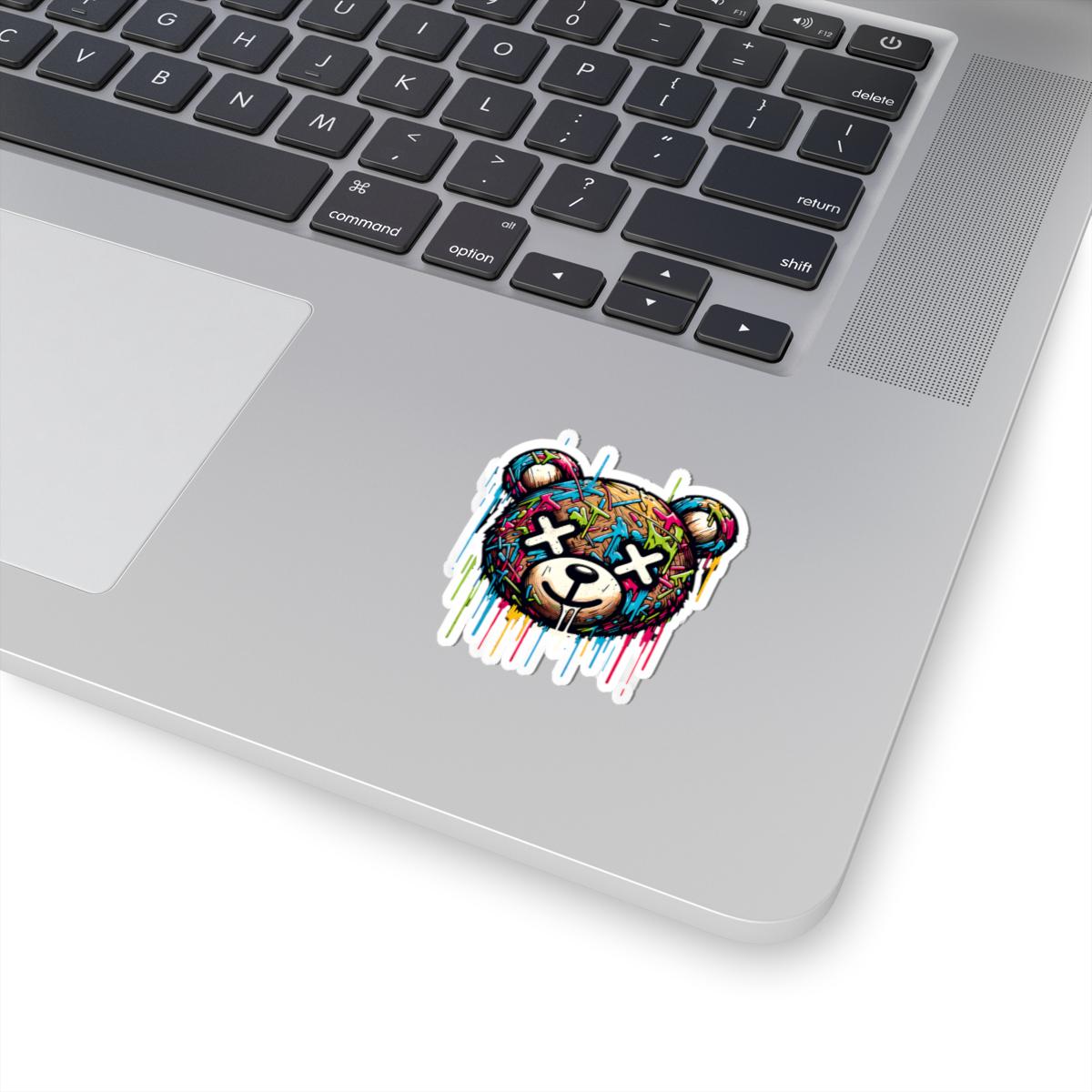 Graffiti Bear Vinyl Sticker: Waterproof Urban Street Art