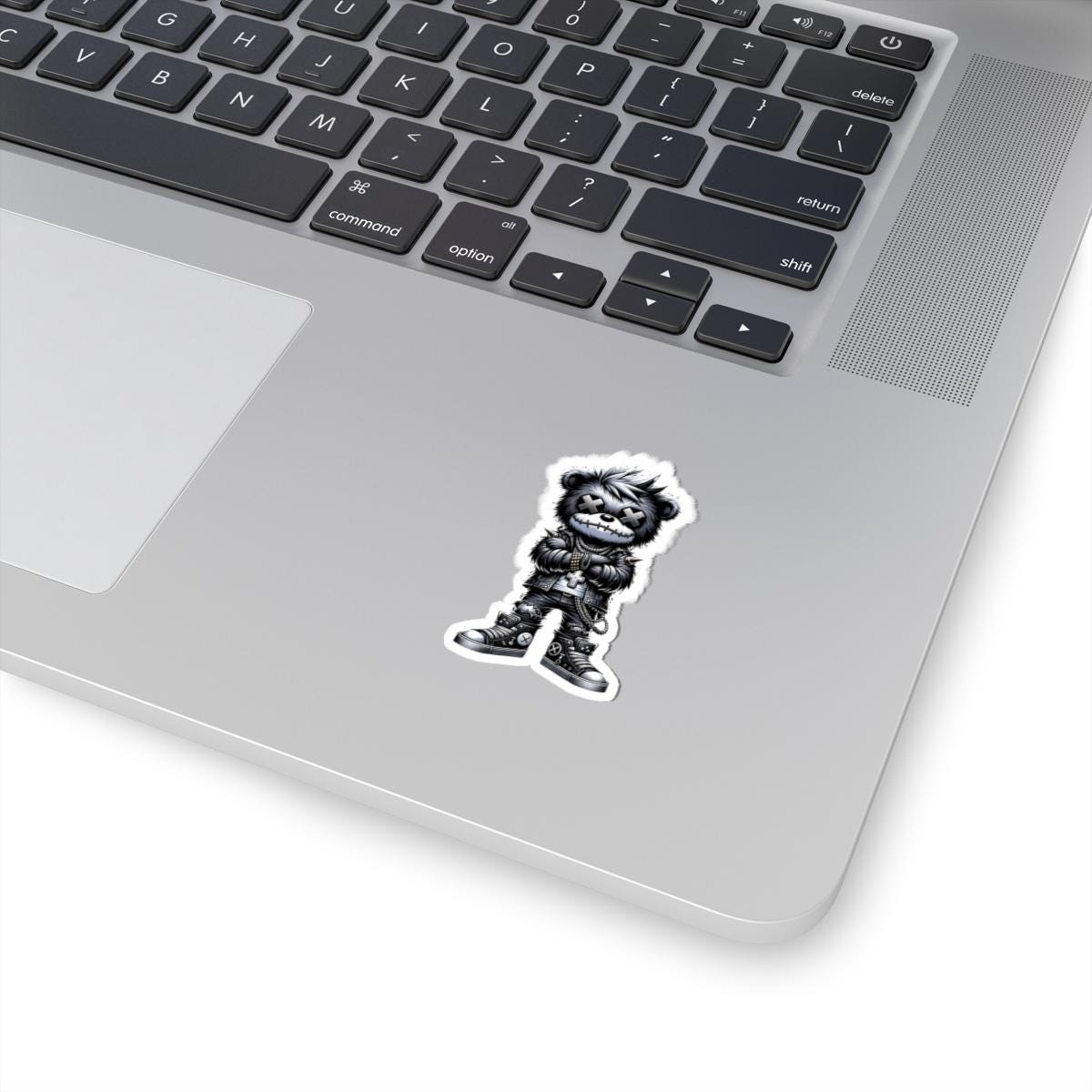 Cyber Gothic Bear Vinyl Sticker: Punk Streetwear, Gamer Decal