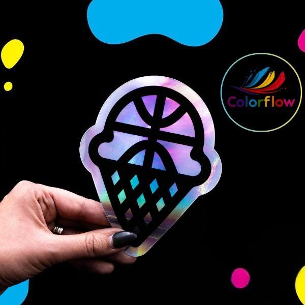 ColorFlow | Custom Logo Stickers | Waterproof Vinyl | Glossy Matte Finish | Circle Square Rectangle Die Cut
