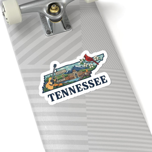 ColorFlow | Tennessee Vinyl Sticker Pack | Nashville Memphis Cardinal Guitar Art | Waterproof Glossy Matte Holographic