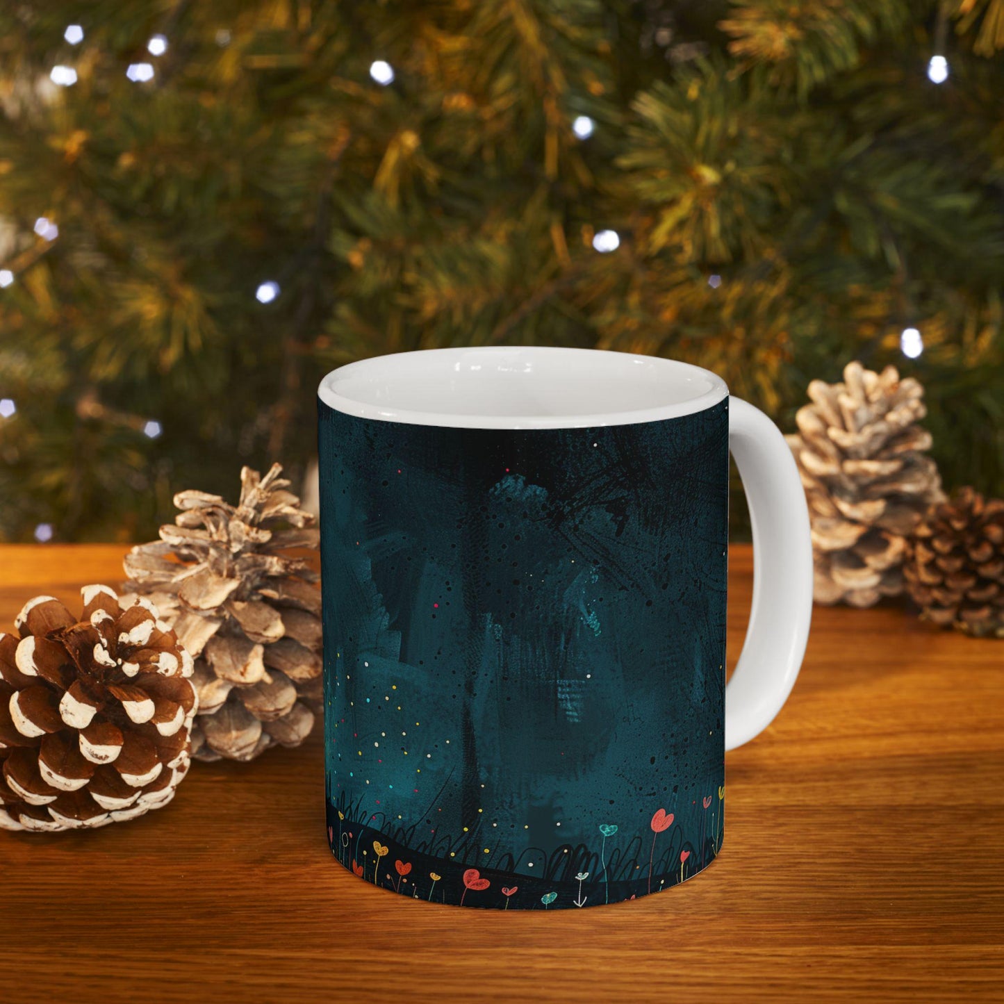 ColorFlow | Color of Love Art Mug | Rainbow Heart Coffee Cup | Inspirational Gift | 15 oz Ceramic Mug for Home and Office