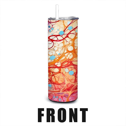 Marbled Abstract Art Tumbler | 20oz Stainless Steel with Straw
