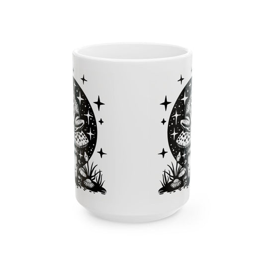 Cosmic Frog Toadstool Mug | Mystical Forest Coffee Cup