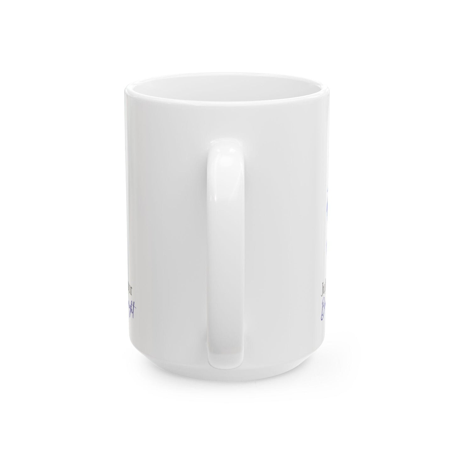 ColorFlow | July Larkspur Brave and Bright Mug | Floral 15oz Coffee Cup | Birth Flower Gift | Summer Botanical Drinkware