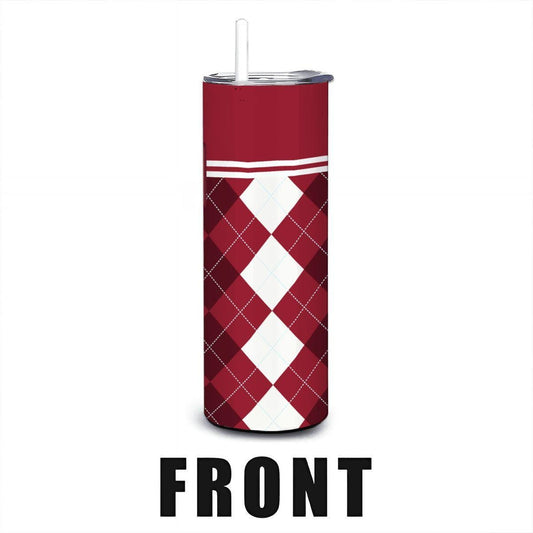 ColorFlow | Temple Owls Inspired 20oz Straight Tumbler | Crimson Team Colors | Personalization Optional