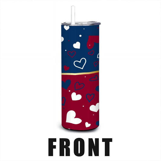 ColorFlow | Los Angeles Inspired Angels Hearts Straight Tumbler 20oz Stainless Steel Drinkware Optional Personalization