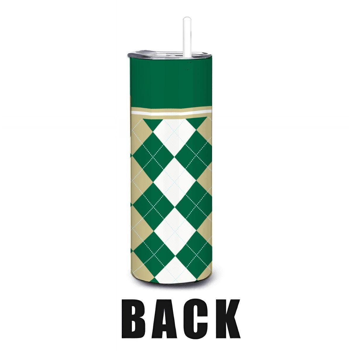 ColorFlow | South Florida Bulls Inspired 20oz Straight Stainless Tumbler | Green Gold Style | Personalization Optional