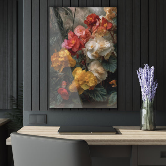ColorFlow | Vibrant Botanical Bloom Metal Wall Art | Romantic Floral Garden Decor | Colorful Cottagecore Home Accent