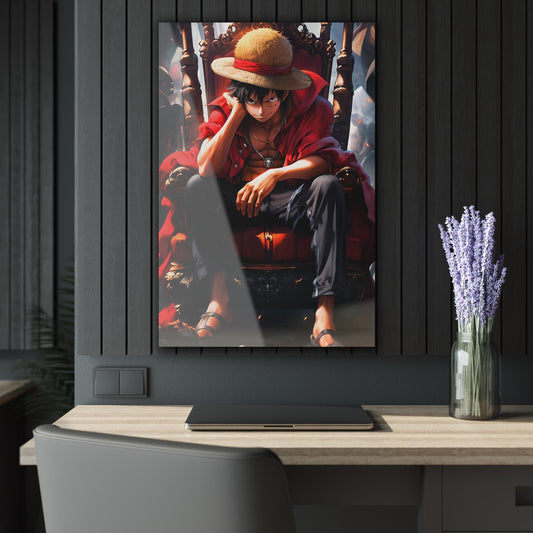 ColorFlow | Pirate King Throne Anime Metal Wall Art | Dark Crown Manga Inspired Statement Decor