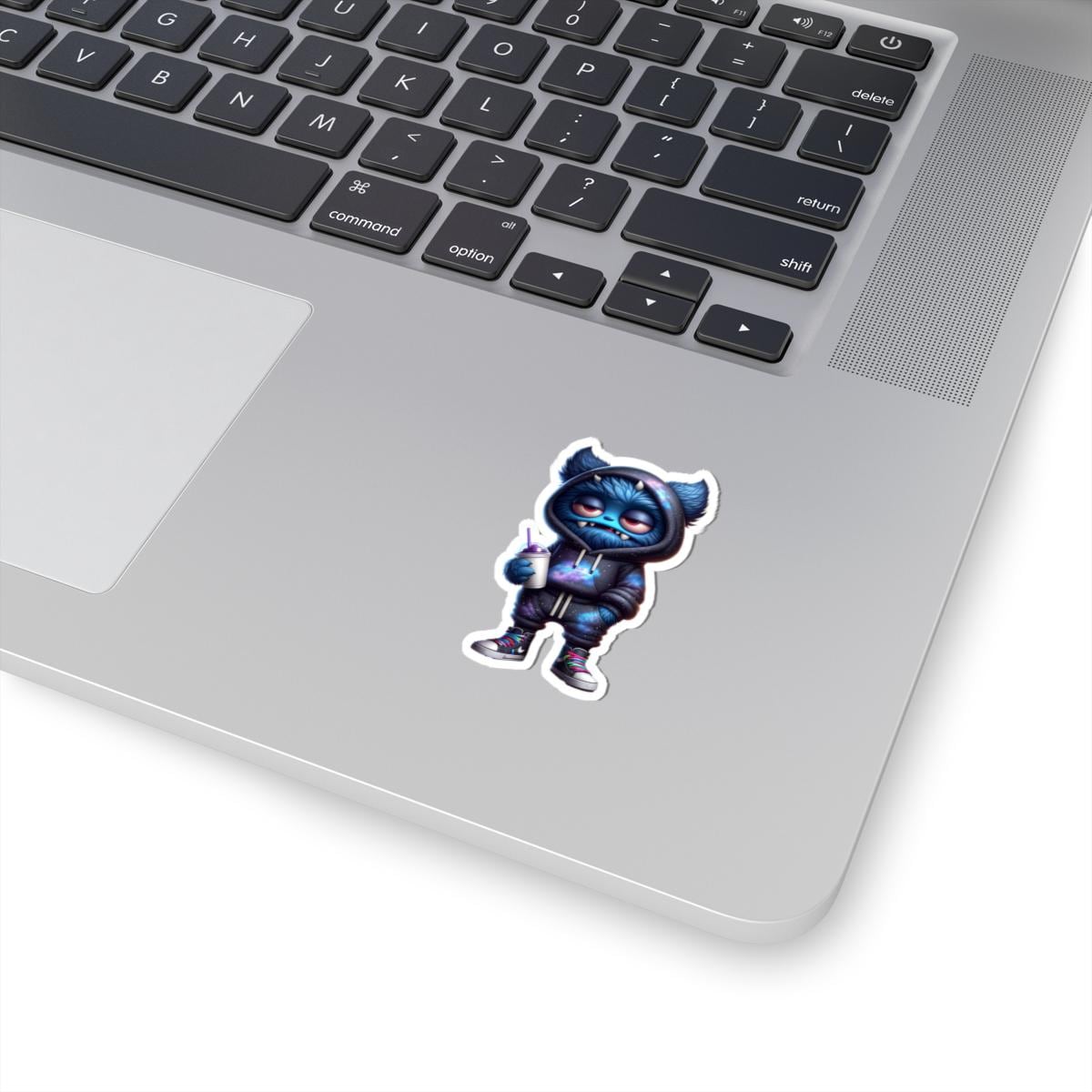 Blue Galaxy Monster Hoodie Sticker | Waterproof Vinyl Laptop Decor