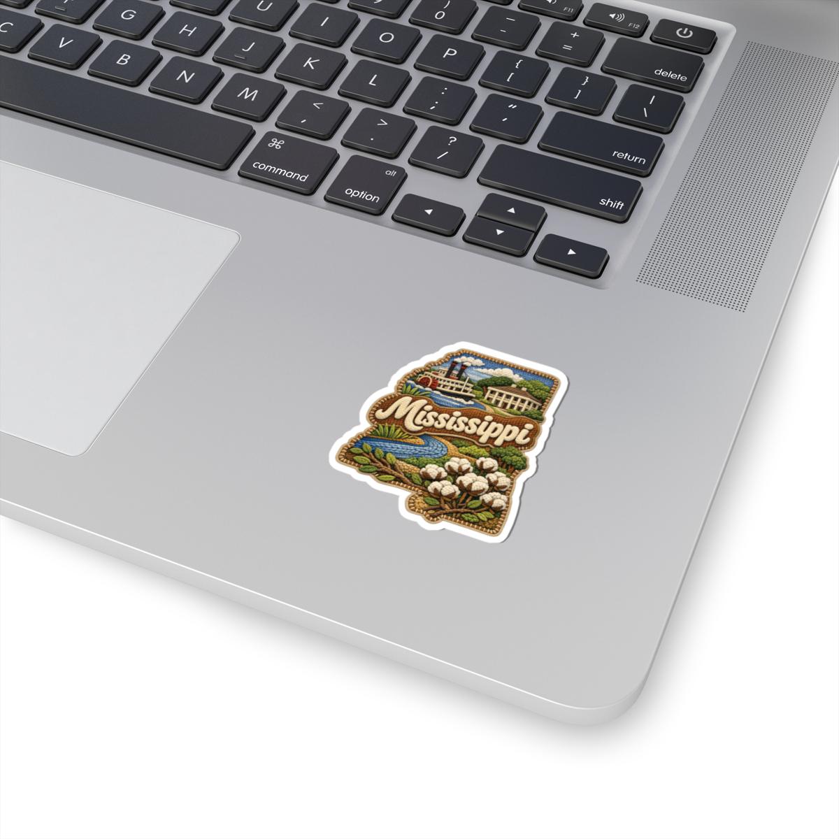 ColorFlow | Mississippi River Elegance Vinyl Sticker | Southern Plantation Steamboat and Delta Landscape Art