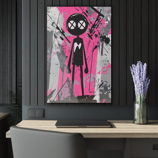 ColorFlow | X Eyes Tall Character Metal Art Print | Street Graffiti Artwork | Urban Decor | Pop Art Decor | Modern Room Art