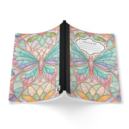 Pastel Butterfly Composition Notebook | Soft Floral Watercolor Journal for Students Writers