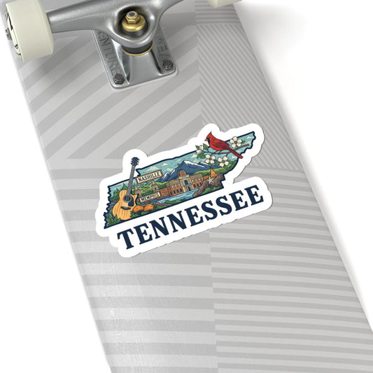 ColorFlow | Tennessee Vinyl Sticker Pack | Nashville Memphis Cardinal Guitar Art | Waterproof Glossy Matte Holographic