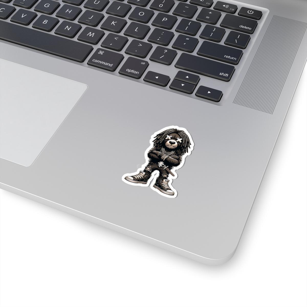 Dreadlock Bear Vinyl Sticker | Urban Streetwear, Dark (Glossy or Matte)