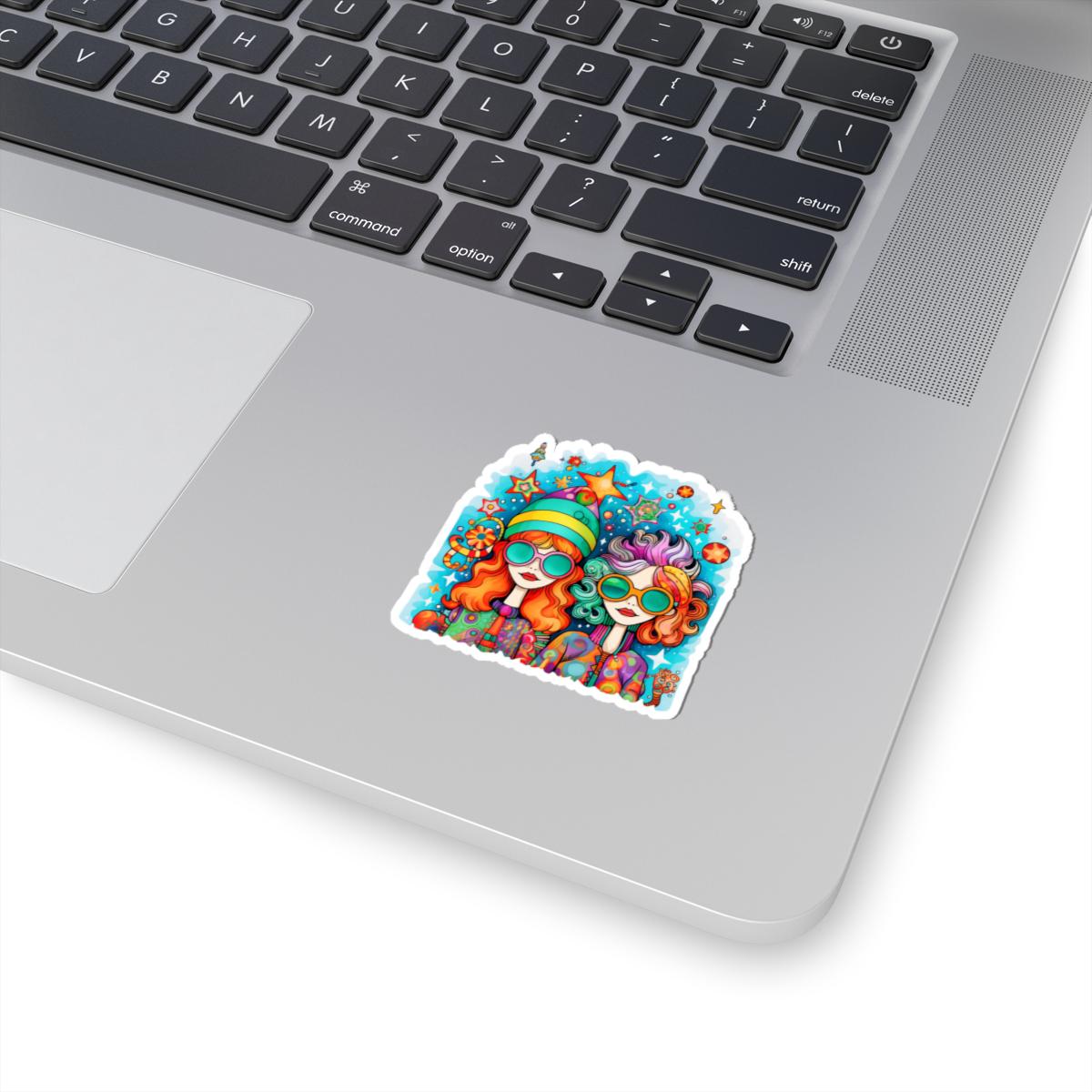 Groovy Friends Sticker | Trippy Retro 70s Vinyl Art (Waterproof)