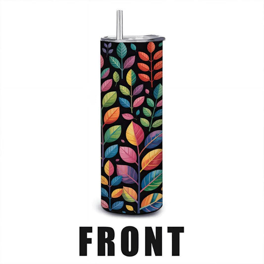 20oz Straight Stainless Steel Tumbler with Straw(Made in USA)