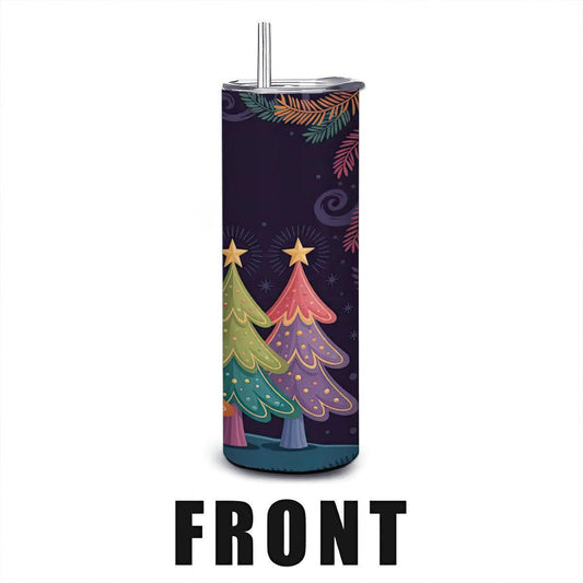 20oz Straight Stainless Steel Tumbler with Straw(Made in USA)