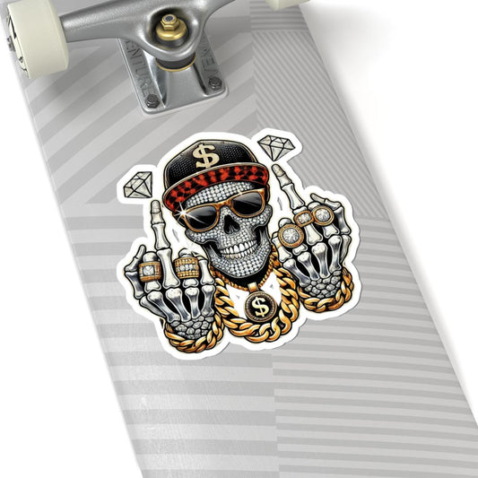 Bling Skull Vinyl Sticker | Diamond Art Waterproof Decal (Water Bottles, Laptops)