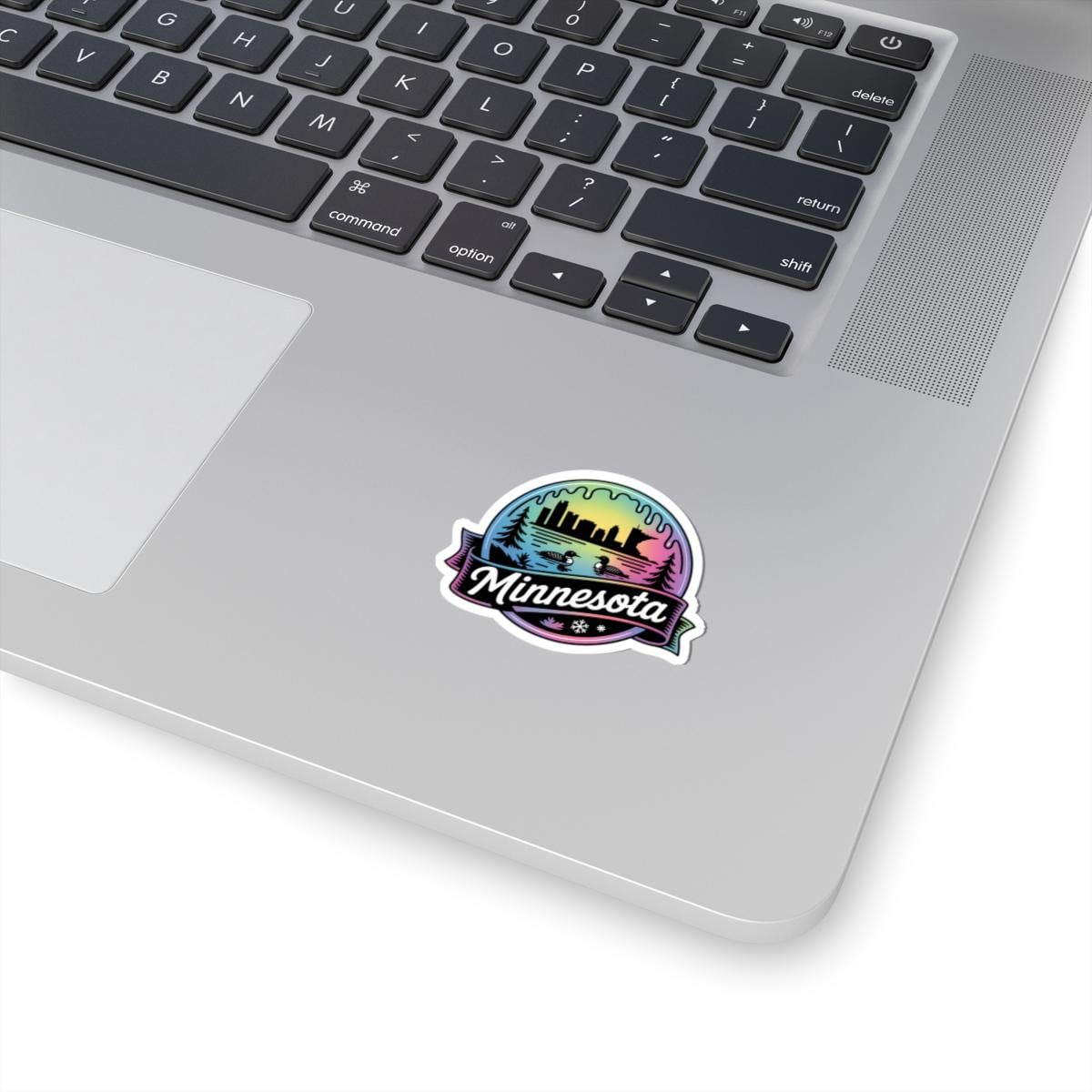 ColorFlow | Minnesota Lake Loon Skyline Vinyl Sticker | North Star State Scenic Travel Art Decal