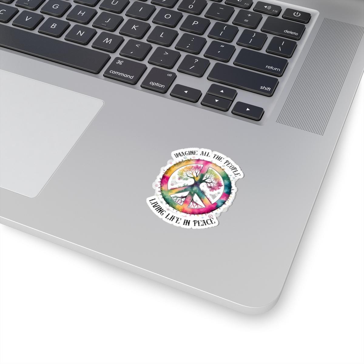 ColorFlow | Peace Tree Rainbow Tie Dye Floral Hippie Symbol Art Vinyl Sticker