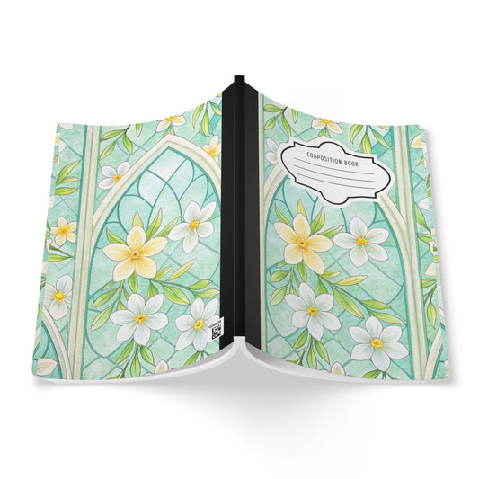 Mint Blossom Composition Notebook | Watercolor Floral Journal for School Work