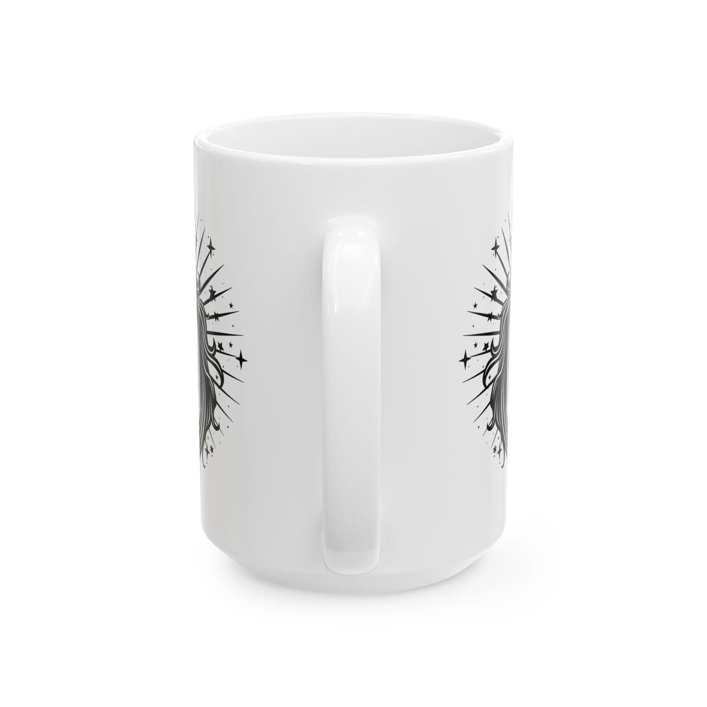 Celestial Unicorn Mug | Mystical Star Art Ceramic Coffee Cup (15 oz)