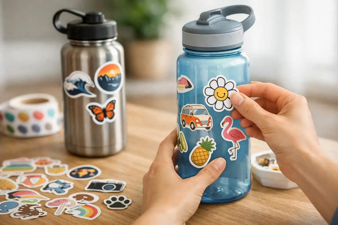 How to Decorate Water Bottles With Stickers