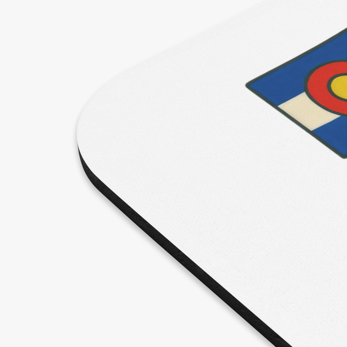 Mousepad with a close-up of the Colorado state flag design.