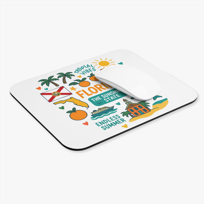 Florida themed mousepad with sun, palm trees, oranges, and text "Endless Summer".
