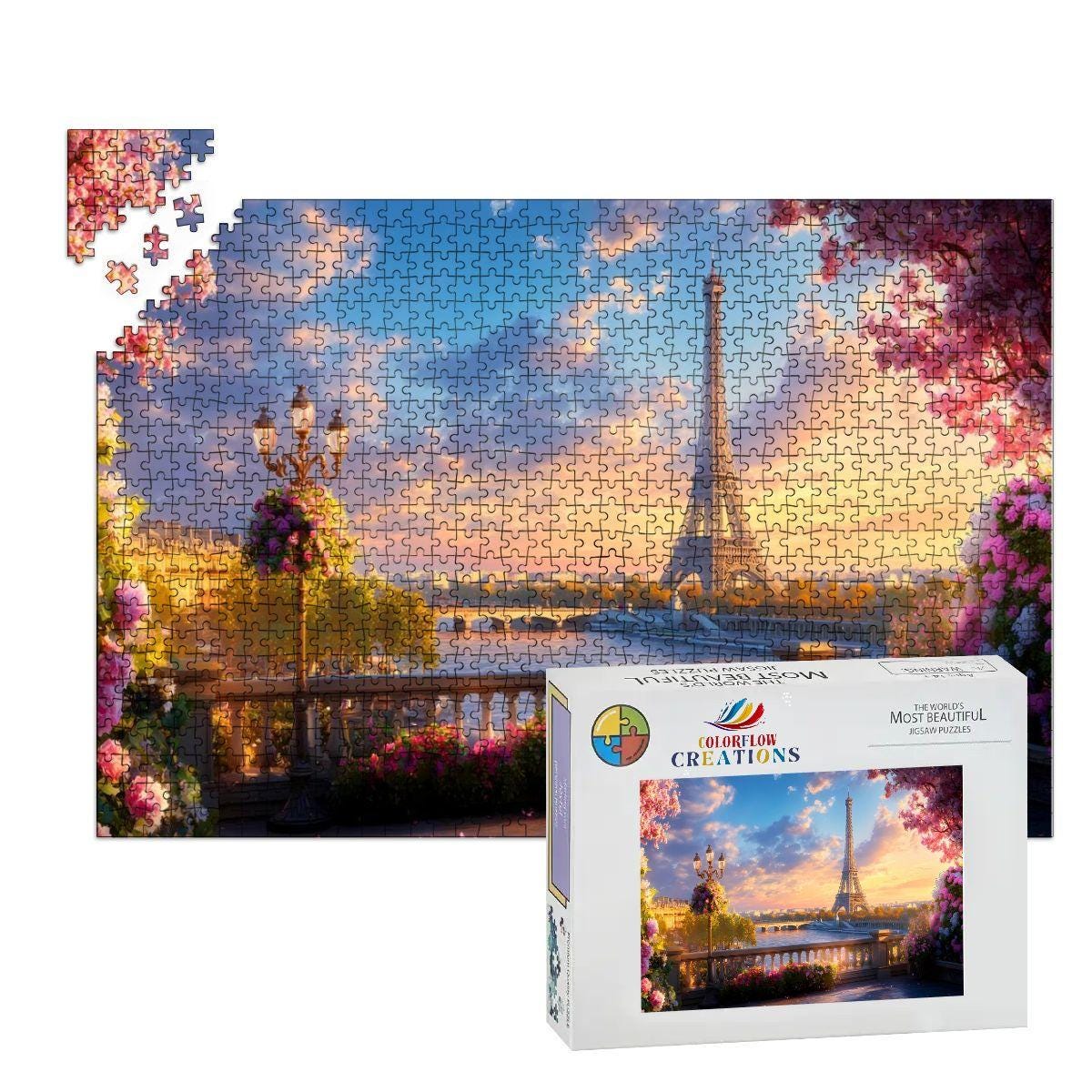 Eiffel Tower Wooden Puzzle: Parisian Romance, Scenic French Travel