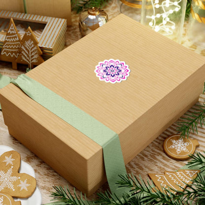 Pink Purple Mandala Sticker: Floral Symmetry Vinyl Decal