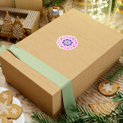 Pink Purple Mandala Sticker: Floral Symmetry Vinyl Decal
