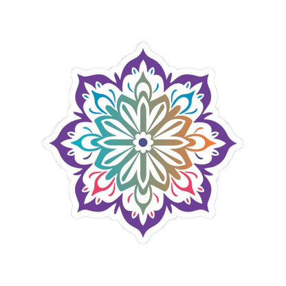 Gradient Mandala Sticker: Boho Sacred Geometry Vinyl Decal