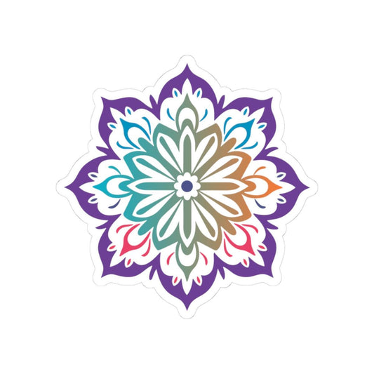 Gradient Mandala Sticker: Boho Sacred Geometry Vinyl Decal