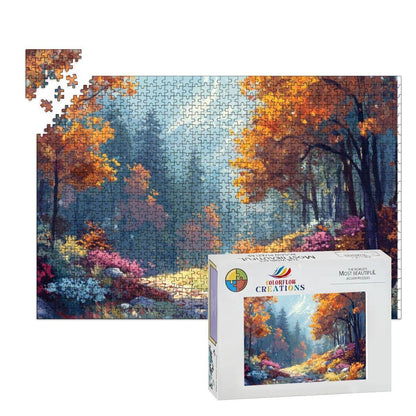 ColorFlow | Vibrant Fall Forest Puzzle 1000pc | Premium Wooden Jigsaw