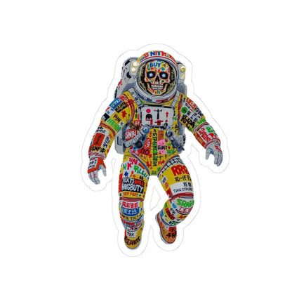 ColorFlow | Pop Art Graffiti Skull Astronaut Sticker | Rebellious Space Vinyl Decal for Creatives