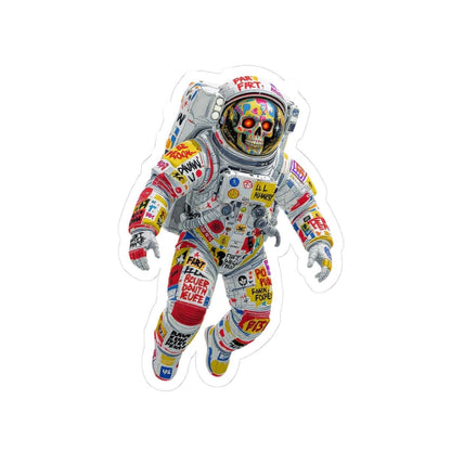 ColorFlow | Urban Graffiti Skull Astronaut Sticker | Bold Space Streetwear Vinyl Decal for Rebels