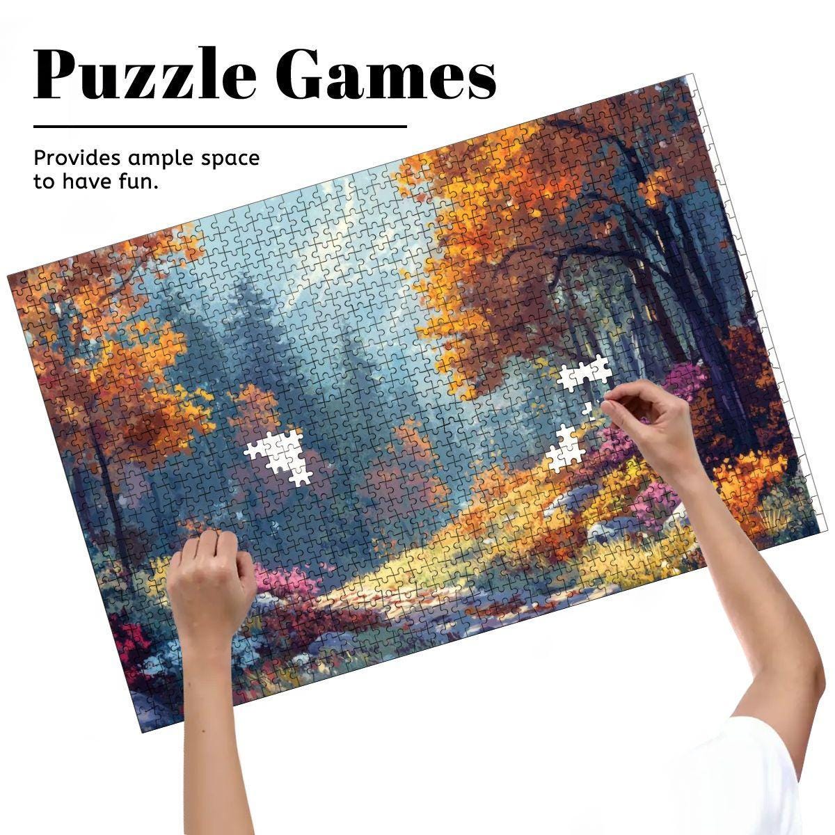 ColorFlow | Vibrant Fall Forest Puzzle 1000pc | Premium Wooden Jigsaw