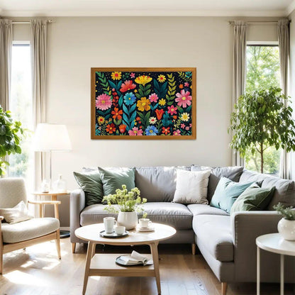 Floral Wooden Jigsaw Puzzle:  Basswood Garden Art