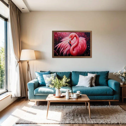 ColorFlow | Flamingo Puzzle  Wooden Tropical Bird Pink Feathers Jigsaw Puzzle for Adults Wildlife Art