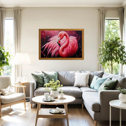 ColorFlow | Flamingo Puzzle  Wooden Tropical Bird Pink Feathers Jigsaw Puzzle for Adults Wildlife Art