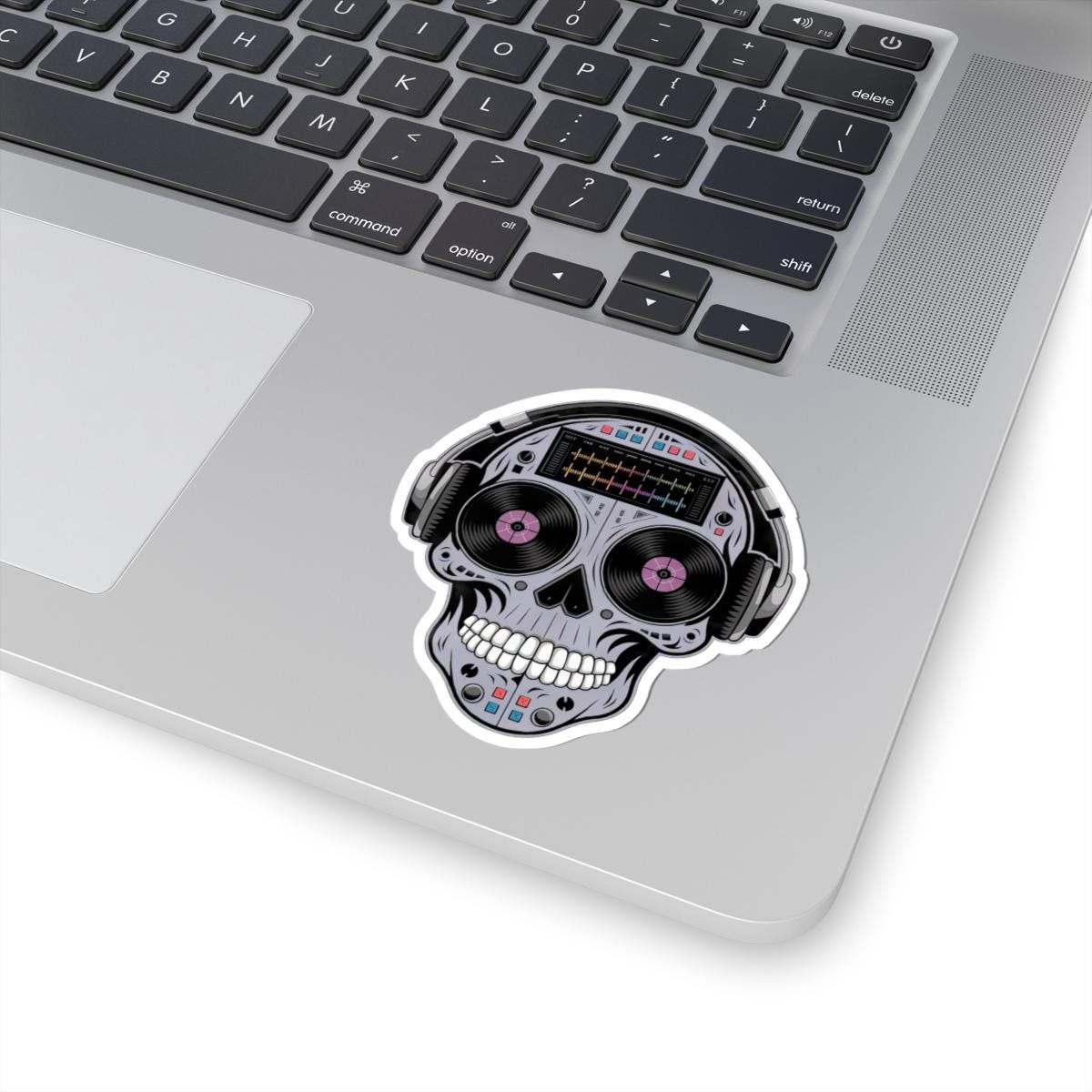 DJ Skull Sticker: Waterproof Vinyl EDM Music Lover Decal