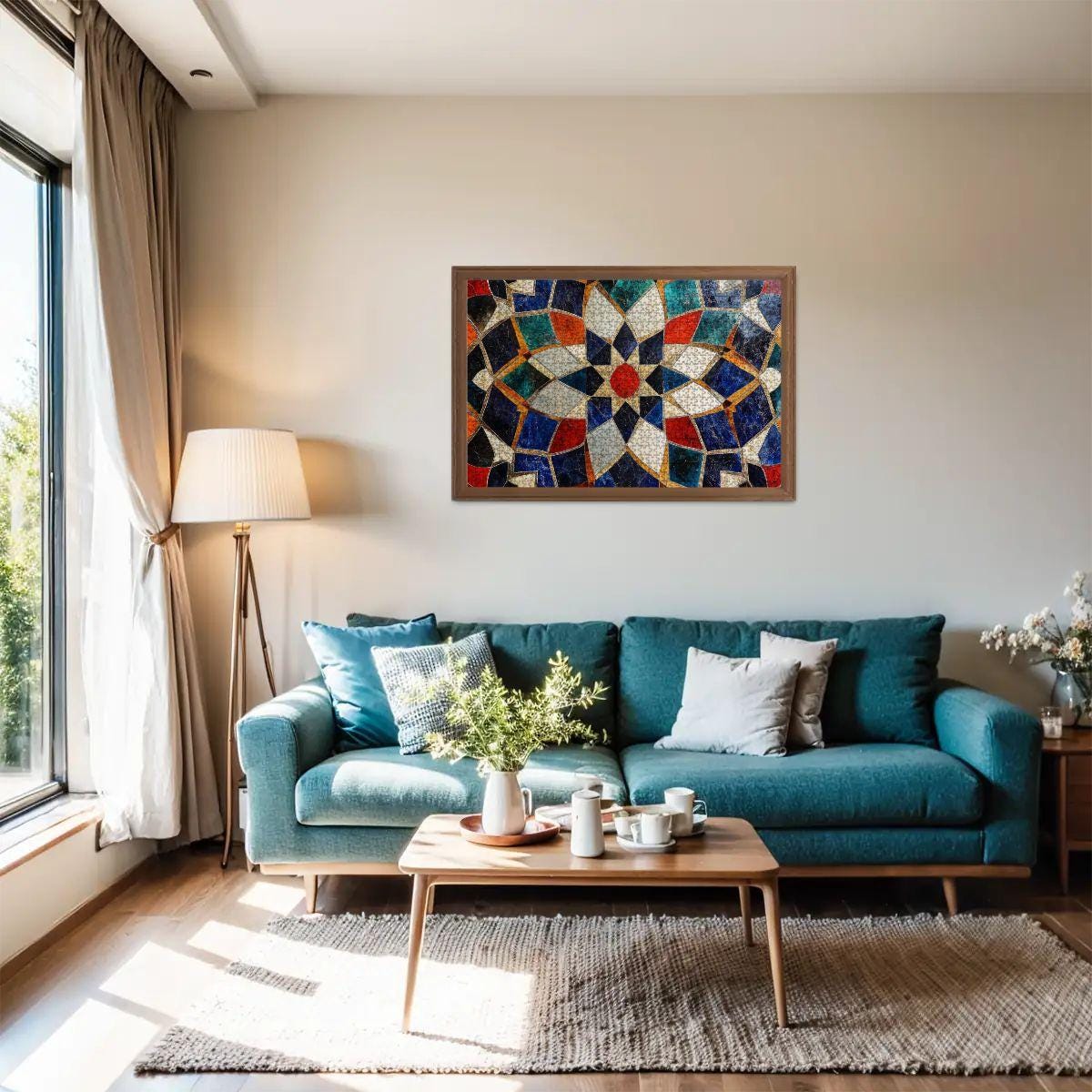 ColorFlow | Tiled Pattern Wooden Puzzle s | Detailed Abstract Mosaic