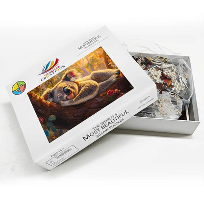 Koala Jigsaw Puzzle : Sleepy Bear Wooden Puzzle