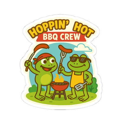 Frog BBQ Crew Sticker | Funny Waterproof Vinyl Decal