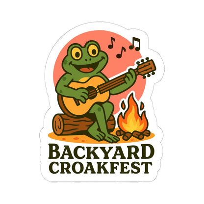 Guitar Frog Sticker | Backyard Croakfest Vinyl Decal